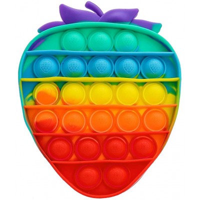 Toyshine Pack of 3 - ICE Cream, Strawberry, Butterfly- Fidget Popping Sounds Toy, BPA Free Silicone, Push Bubbles Toy for Autism Stress Reliever, Sensory Toy Pop It Toy- Pastel