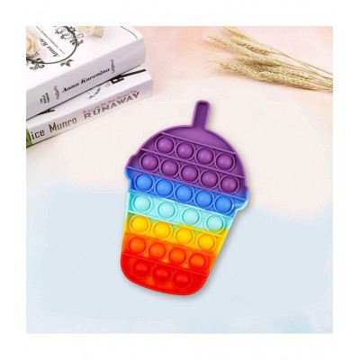 Toyshine Pack of 3 - ICE Cream, Strawberry, Butterfly- Fidget Popping Sounds Toy, BPA Free Silicone, Push Bubbles Toy for Autism Stress Reliever, Sensory Toy Pop It Toy- Pastel