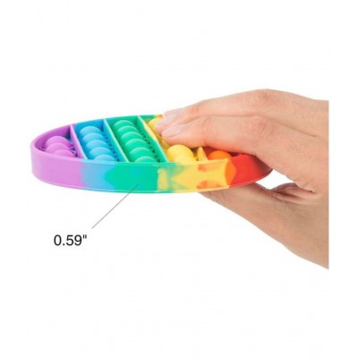 Toyshine Pack of 4- Circle, Square, Octagon and Curv Square - Fidget Popping Sounds Toy, BPA Free Silicone, Push Bubbles Toy for Autism Stress Reliever, Sensory Toy Pop It Toys