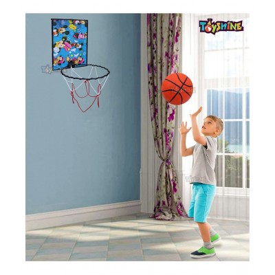 Toyshine SSTP Indoor Door and Wall Mountable Basketball Hoop Set with 3 No Basketball (Colour May Vary)