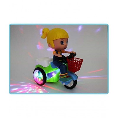 Toyshine Stunt Tricyle Toy Lights and Sound Electric Car Model Toy Vehicles Toys for Toddlers Baby Kids Children Birthday, Girl