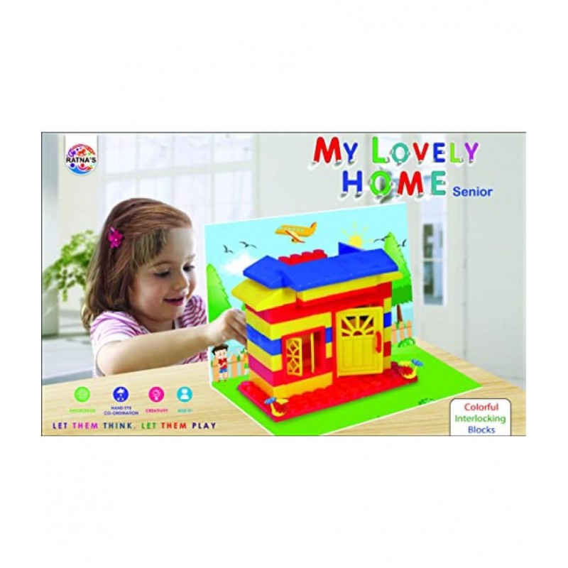 Toyztrend Construction My Lovely Home Senior Colorful Interlocking Blocks for Kids Ages 3+ to Build Their Own Lovely Home