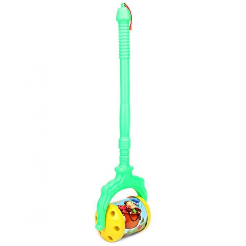 Toyztrend Pull Push Along Jingle Bell Roller with Lovely Rhythmic Sound in Assorted Colours & Designs for Kids