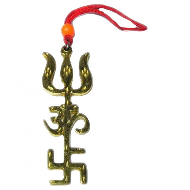 Tri-shakti swastik Om Trishul Symbol Yantra