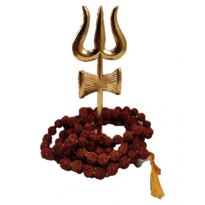Trishul With Rudraksha Mala