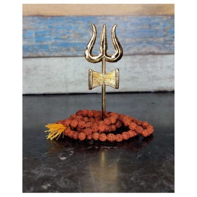 Trishul With Rudraksha Mala