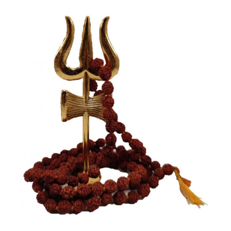 Trishul With Rudraksha Mala