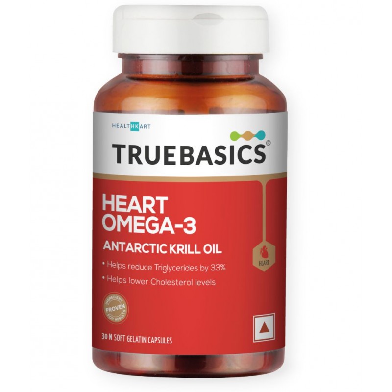 TrueBasics Heart Omega-3 Antarctic Krill Oil, 30 Soft Gelatin Capsules
