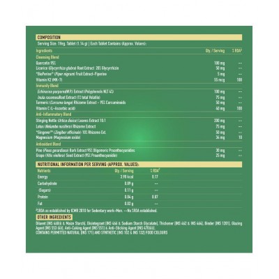 TrueBasics Lung Detox, with Gingever, Quercetin, Vitamin C and Magnesium, Cleansing & Immunity Support for Lungs, 90 Capsules