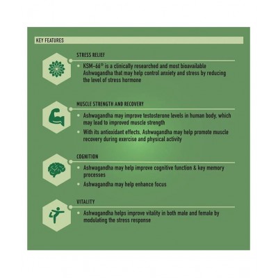 TrueBasics Omega 3 Fish Oil, Triple Strength with Ashwagandha for Immunity Booster 60 Capsule(s)/Pack