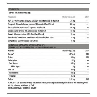 TrueBasics T-Boost,Supplement for Men Tablet 60 no.s Pack of 1 TrueBasics T-Boost,Supplement for Men Tablet 60 no.s Pack of 1