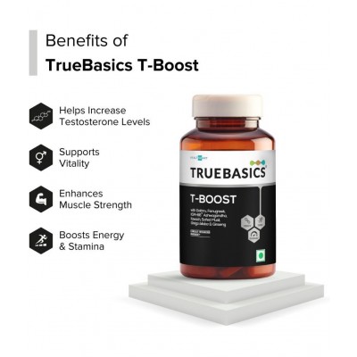 TrueBasics T-Boost,Supplement for Men Tablet 60 no.s Pack of 1 TrueBasics T-Boost,Supplement for Men Tablet 60 no.s Pack of 1