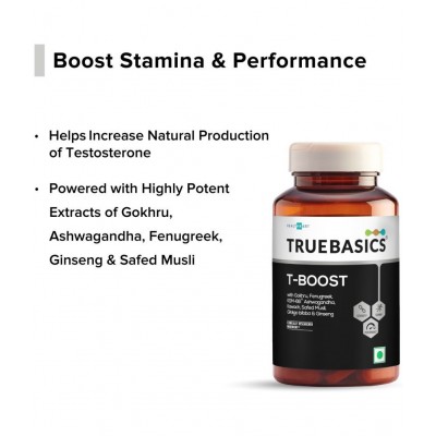TrueBasics T-Boost,Supplement for Men Tablet 60 no.s Pack of 1 TrueBasics T-Boost,Supplement for Men Tablet 60 no.s Pack of 1