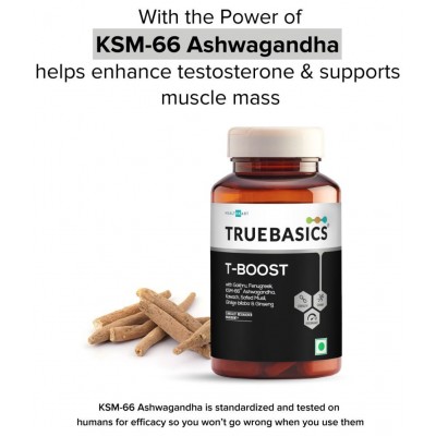 TrueBasics T-Boost,Supplement for Men Tablet 60 no.s Pack of 1 TrueBasics T-Boost,Supplement for Men Tablet 60 no.s Pack of 1