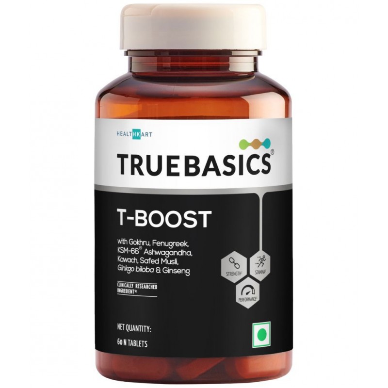 TrueBasics T-Boost,Supplement for Men Tablet 60 no.s Pack of 1 TrueBasics T-Boost,Supplement for Men Tablet 60 no.s Pack of 1