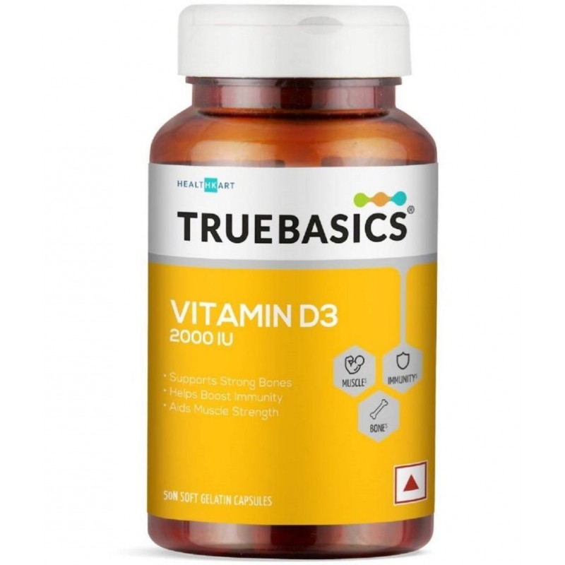 TrueBasics Vitamin D3 2000 IU (50 Capsules)