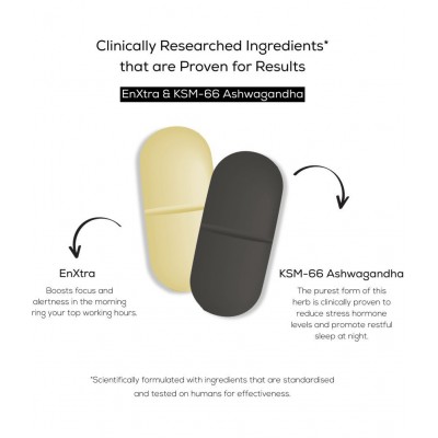 TrueBasics am:pm Multivitamin for Women, Energetic Day Formula & Relaxing Night Formula, with KSM Ashwagandha & EnXtra, for Energy, Focus, & Restful Sleep, Clinically Researched, 30 Multivitamin Tablets TrueBasics am:pm Multivitamin for Women, Energetic Day Formula & Relaxing Night Formula, with KSM Ashwagandha & EnXtra, for Energy, Focus, & Restful Sleep, Clinically Researched, 30 Multivitamin Tablets