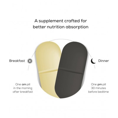 TrueBasics am:pm Multivitamin for Women, Energetic Day Formula & Relaxing Night Formula, with KSM Ashwagandha & EnXtra, for Energy, Focus, & Restful Sleep, Clinically Researched, 30 Multivitamin Tablets TrueBasics am:pm Multivitamin for Women, Energetic Day Formula & Relaxing Night Formula, with KSM Ashwagandha & EnXtra, for Energy, Focus, & Restful Sleep, Clinically Researched, 30 Multivitamin Tablets