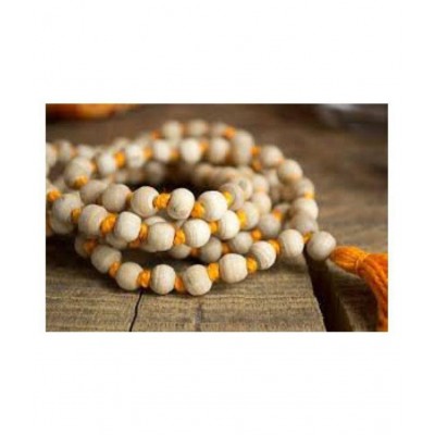 Tulsi Jap Mala (108+1) Beads with Cotton Gomukhi Bag Printedand Kanthi Mala