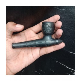 Turtuls Group Black 5 cm Clay Chillum - Pack of 2