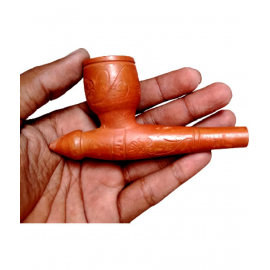 Turtuls Group Brown 4 cm Clay Chillum - Pack of 1