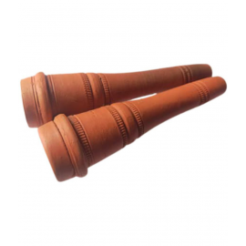 Turtuls Group Brown 4 cm Clay Chillum - Pack of 2