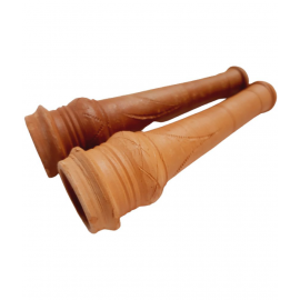 Turtuls Group Brown 7 cm Clay Chillum - Pack of 2