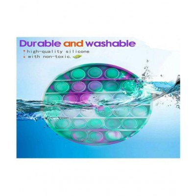 Tzoo®  Pack of 2 - Heavy Circle and Square Pop it Toy- Fidget Popping Sounds Toy, BPA Free Silicone, Push Bubbles Toy for kids