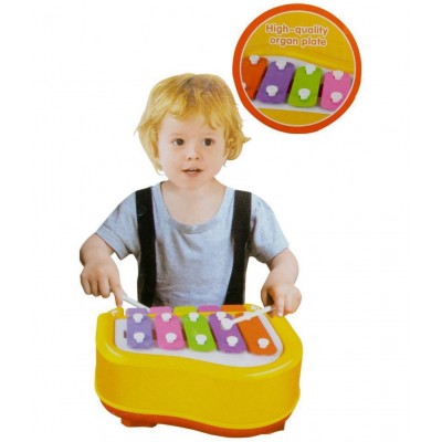 Tzoo® 2 in 1 Piano Xylophone Premium Non Toxic, Non-Battery, 5 Key Scale Musical Instrument for Kids, Toddlers (Multicolor)