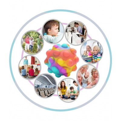 Tzoo® 3D LED Light Pop it Ball Fidget Toys ,for Kids and Adults Silicone Pressure Reliever Squeeze Ball Gifts for Boys and Girls-Multicolor