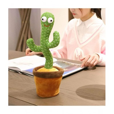 TzooÂ® Dancing Cactus Talking Kids Toy, Cactus Plush Toy, Wriggle & Singing Recording Repeat What You Say Funny Education Toys for Babies Children Playing, Home Decorate (Cactus Toy)