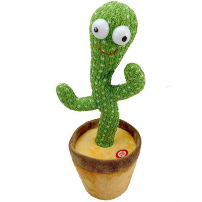 TzooÂ® Dancing Cactus Talking Kids Toy, Cactus Plush Toy, Wriggle & Singing Recording Repeat What You Say Funny Education Toys for Babies Children Playing, Home Decorate (Cactus Toy)