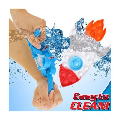 Tzoo® Fidget Toy with Popping Sounds, BPA Free Silicone Push Bubbles Autism Stress Sensory Toy Reliever(Airoplane Shape +Missile Pop It)