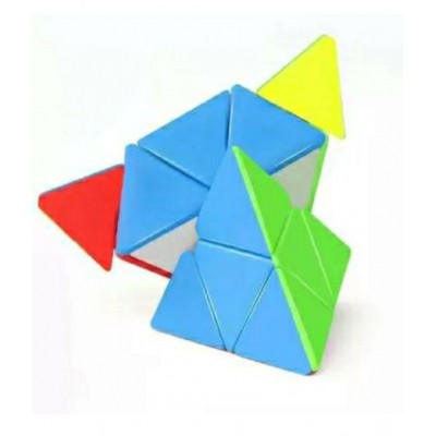 Tzoo Gear ,Pyramid ,3x3x3 stickerless and Gold Mirror Different Shaped Puzzle Cube  (4 Pieces)