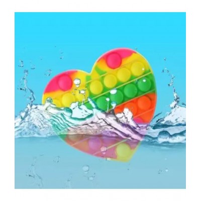 Tzoo® Glows in The Dark Heart Pop It Fidget Toys for Kids, Stress Relief Pop It Toy for All Ages, Poppet for Kids, Autism Special Needs Silicone Stress Relief Toy ( Heart Pop It)