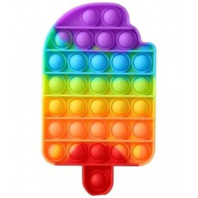 Tzoo® Ice Cream Candy Shape Pop Fidget Toy Push it, Pop it Bubble Fidget Sensory Toy for Kids and Adults Fidget Popper Stress Reliever Sensory Fidget Poppers ( Multicolor)