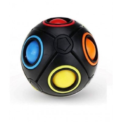 Tzoo® Magic Rainbow Ball Goti Fidget Brainteaser Puzzle Cube Toy for Kids and Adults (Multi Color)