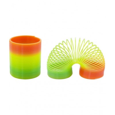 Tzoo® Magic Spring Rainbow Bouncy Expandable Slinky Toys (Pack of 2)
