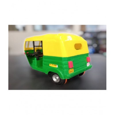 Tzoo® Plastic Pull Back & Go Big Size Auto Rikshaw Toys for Kids ,Model Auto Rikshaw Toy for Children, Boys and Girls, Friction Powered Toddler Toy for Kids - Multicolor