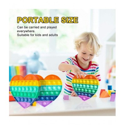 Tzoo® Pop Its Fidget Toy for Kids Combo Pack Pop It Toy Set Pop Toys Stress Relief Fidgets Toy Great Gadget Pop Ups Pop Sound Toy Bubble Pops Push Popper Pop it (Butterfly+Heart)-Multicolor