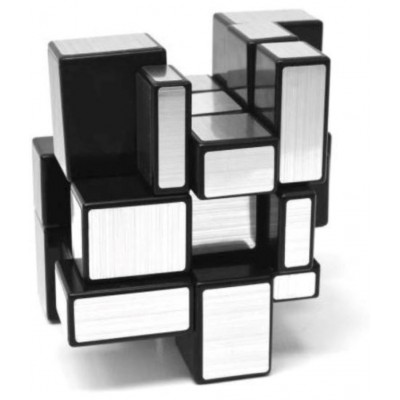Tzoo Round  Pyramid Triangle, 3x3 Silver Mirror and Twister Cube  (3 Pieces)