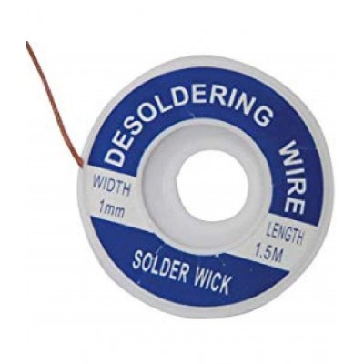 UKOIT (8 in 1) 25Watt Soldering Iron Kit =  Iron, Soldering Wire, Flux, Desoldering Wick, Stand, Tester, Tweezer, Tape