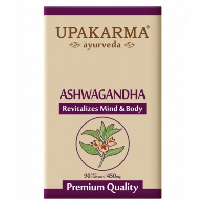 UPAKARMA AYURVEDA Ashwagandha Reducing Stress 90Veg Capsule Capsule 90 no.s