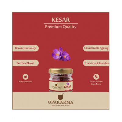 UPAKARMAAYURVEDA pure kesar 1 gm Multivitamins Powder Pack of 3