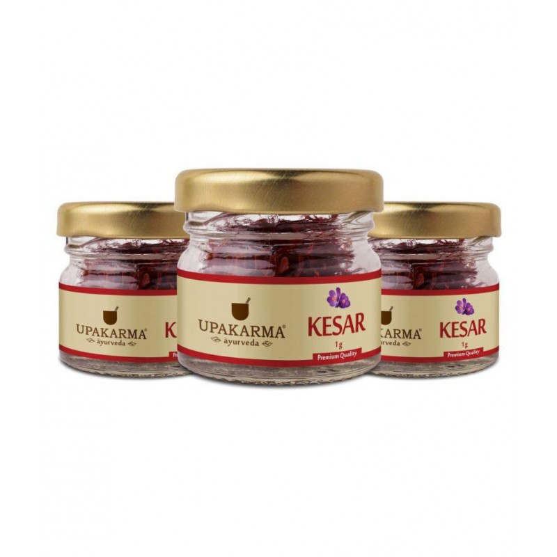 UPAKARMAAYURVEDA pure kesar 1 gm Multivitamins Powder Pack of 3