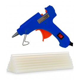 Ukoit Hot Melt Mini Glue Gun 20 watt With 10 Very Sticky Glue Sticks (Blue)