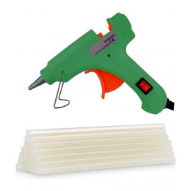 Ukoit Hot Melt Mini Glue Gun 20 watt With 10 Very Sticky Glue Sticks (Green)