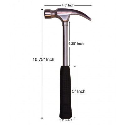 Ukoit Tools Claw Hammer Having Steel Shaft Handle / Multipurpose and Durable Hammer (Black)