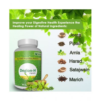 Ultra Healthcare Degion-H Digestive Enzyme For Digestion Capsule 30 gm Pack Of 2