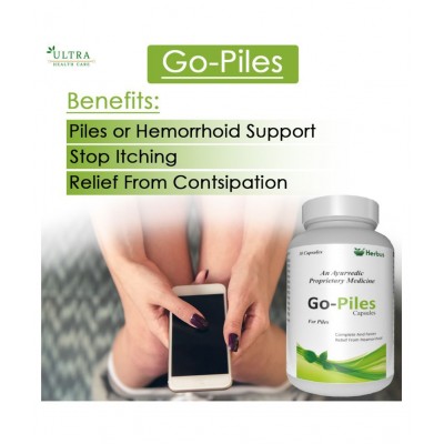 Ultra Healthcare Go-Piles for Piles & Fissures  Cure Capsule 30 gm Pack Of 2